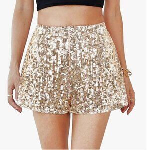 Sequin Shorts Sparkly Stretchy Night Out Party High Waisted Shorts